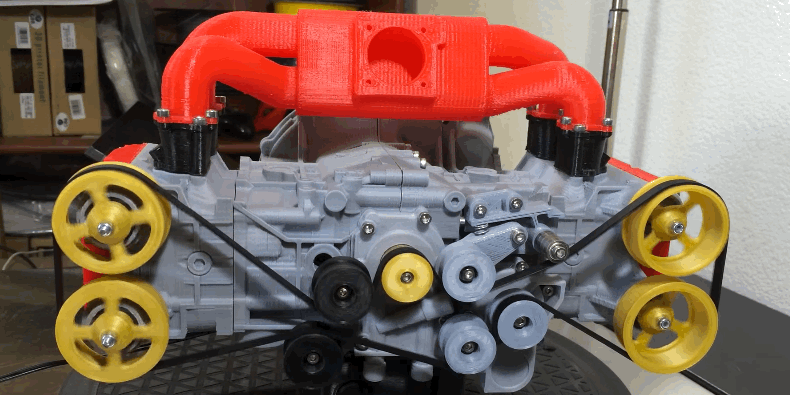 你見過3D打印汽車引擎么 斯巴魯EJ20全功能四缸引擎3D打印模型亮相 你見過3D打印汽車引擎么 斯巴魯EJ20全功能四缸引擎3D打印模型亮相