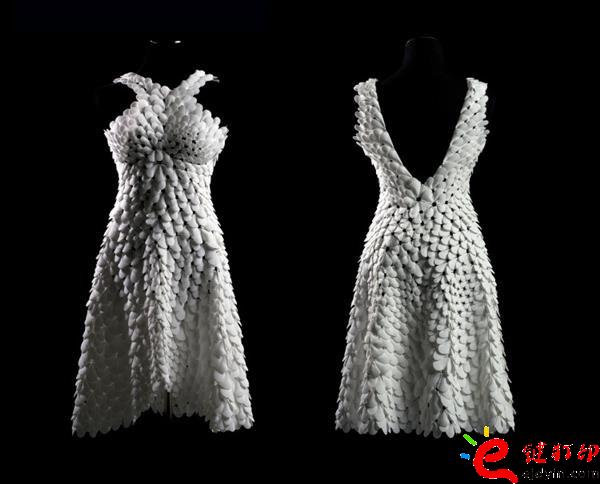 3d打印服裝 升級2.0版3D打印Kinematic Petals連衣裙誕生_3D打印服務公司