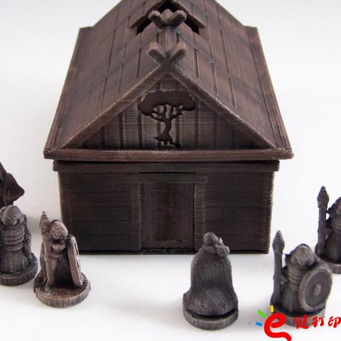 復古風的金屬質感3D打印VIKING房子欣賞 很像巧克力(帶下載地址)